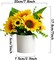 Set of 4 Mini Artificial Sunflowers in Pots – Faux Floral Décor for Home, Office & Events